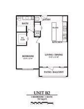 1 Bedroom 10208 floor plan